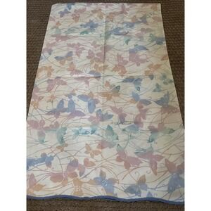 Vintage Utica Pillowcase Standard Butterfly Floral Scallop Edge USA Set 0f 3